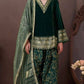 Emerald Velvet Gota Border Suit