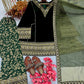 Emerald Velvet Gota Border Suit