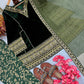 Emerald Velvet Gota Border Suit
