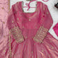 Blush Sequin Anarkali Gown Set