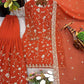 Embroidered Faux Georgette Sharara Set with Dupatta