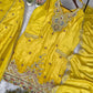 Sunshine Yellow Chinon Embroidered Palazzo Set