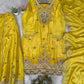 Sunshine Yellow Chinon Embroidered Palazzo Set