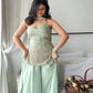 Sage Floral Embroidered Kurti Set