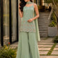 Sage Floral Embroidered Kurti Set