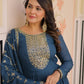 Embroidered Georgette Anarkali Gown with Dupatta