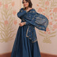 Embroidered Georgette Anarkali Gown with Dupatta