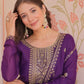 Embroidered Georgette Anarkali Gown with Dupatta