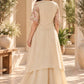 Ivory Floral Tassel Cape Palazzo Set