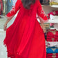 Red Potli Button Empire Anarkali