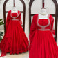 Red Potli Button Empire Anarkali