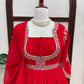 Red Potli Button Empire Anarkali