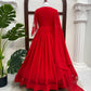 Red Potli Button Empire Anarkali