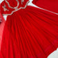 Red Potli Button Empire Anarkali