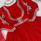 Red Potli Button Empire Anarkali