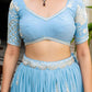 Embroidered Faux Georgette Lehenga with Dupatta