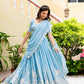 Embroidered Faux Georgette Lehenga with Dupatta