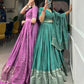Pure Chanderi Zari Weaving Lehenga Set with Dupatta