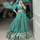 Pure Chanderi Zari Weaving Lehenga Set with Dupatta