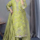 Lime Orgenza Silk Suit