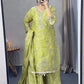 Lime Orgenza Silk Suit