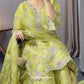 Lime Orgenza Silk Suit