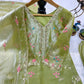 Lime Orgenza Silk Suit