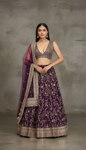 Royal Georgette Lehenga Set for Wedding and Festive Wear