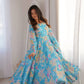 Soft Organza Silk Floral Anarkali Set with Gota Patti Dupatta