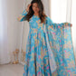 Soft Organza Silk Floral Anarkali Set with Gota Patti Dupatta