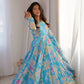 Soft Organza Silk Floral Anarkali Set with Gota Patti Dupatta