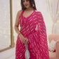 Rani Pink Fishcut Ready to wear Half Saree & half Lehengha