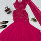 Rani Pink Fishcut Ready to wear Half Saree & half Lehengha
