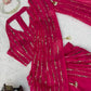 Rani Pink Fishcut Ready to wear Half Saree & half Lehengha