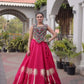 Palm Motif Gota Lehenga Set