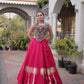 Palm Motif Gota Lehenga Set