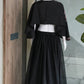 Black Paisley Cape Flared Skirt Set