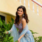 Sky Blossom Net Embroidered Zari Sequin Lehenga Set