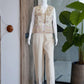 Ivory Floral Vest Co-ord