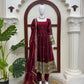 Blush Sequin Anarkali Gown Set