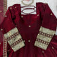 Blush Sequin Anarkali Gown Set