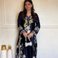 Pure Muslin Floral Print Partywear Gown Set