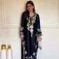 Pure Muslin Floral Print Partywear Gown Set