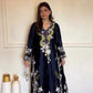 Pure Muslin Floral Print Partywear Gown Set