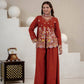 Rust Floral Sequin Sharara