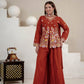 Rust Floral Sequin Sharara