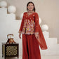 Rust Floral Sequin Sharara