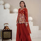 Rust Floral Sequin Sharara