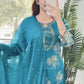 Teal Digital Print Sharara