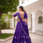 Royal Bandhej Pure Chanderi Printed Lehenga Set